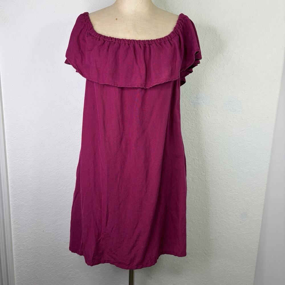 Tommy Bahama Of The Shoulder Ruffle Short Dress Size M, Beach, Resort, Coastal